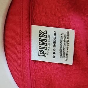 PINK Victoria Secret sweatshirt with 1/4 zipper red size xxl